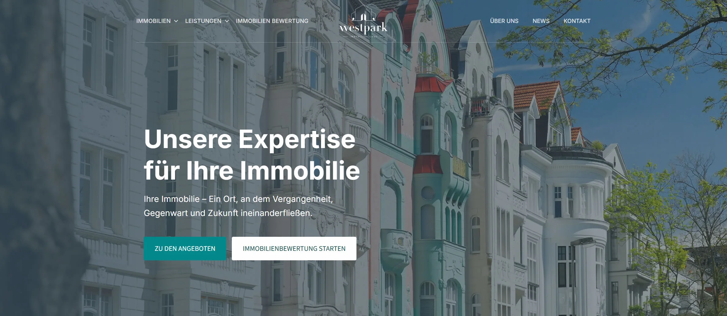 Website und Online-Marketing für Westpark Immobilien